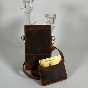 Genuine leather handmade phone case